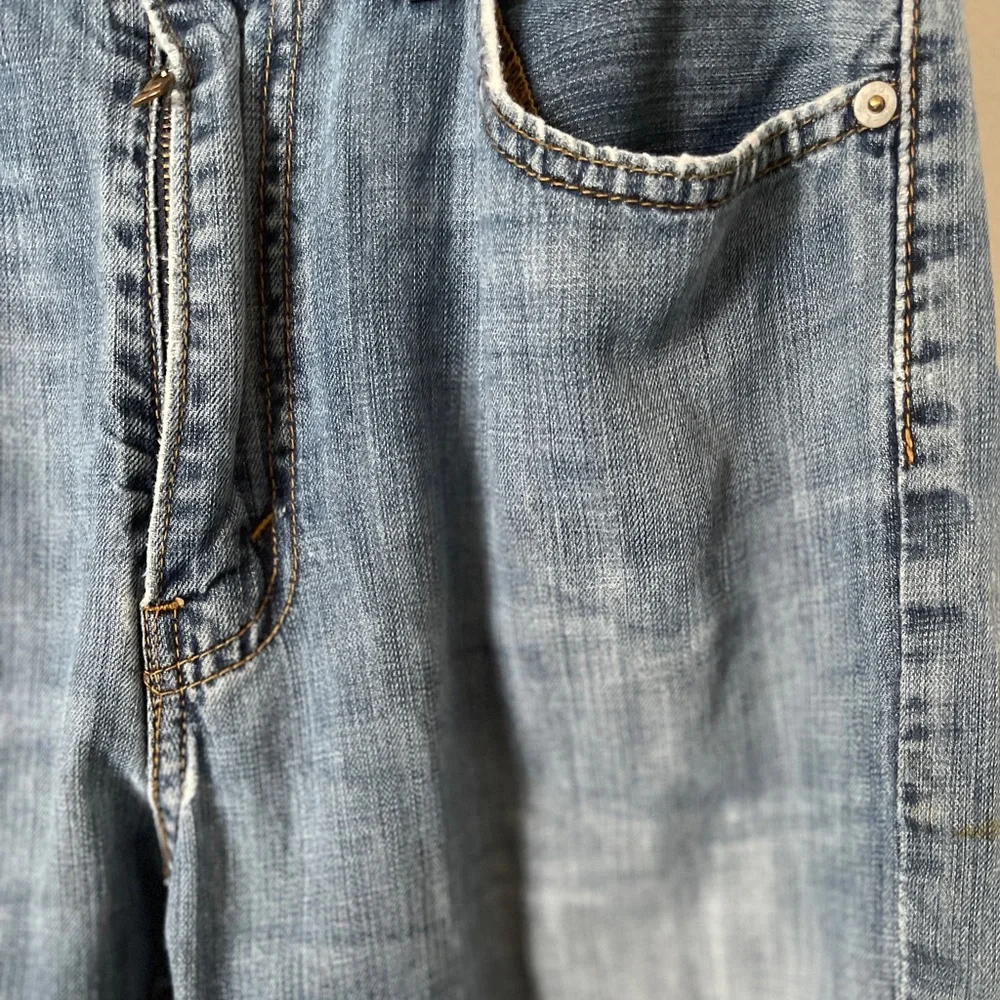 Levis Mens 505 Straight Leg Blue Jeans 33x32 Perfectly‎ Broken In